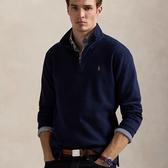 Polo Ralph Lauren Other - Polo Ralph Lauren Dark Blue Quarter-Zip Sweater